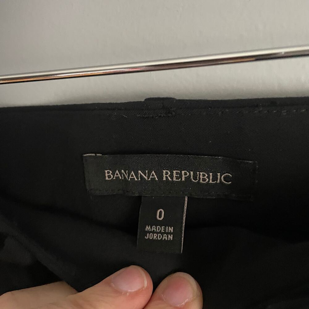 Banana Republic Black Trousers Minimalist Neutral Work Career Office size 0 - Picture 5 of 9